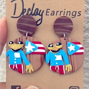 Bad Bunny’s DtMf Handmade polymer Clay Earrings